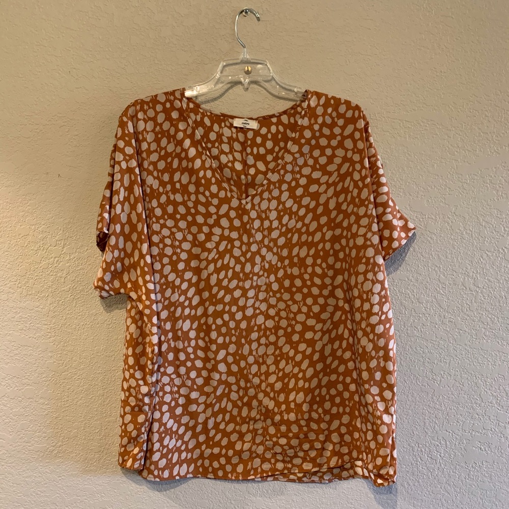 Entro 2X Animal Print Top